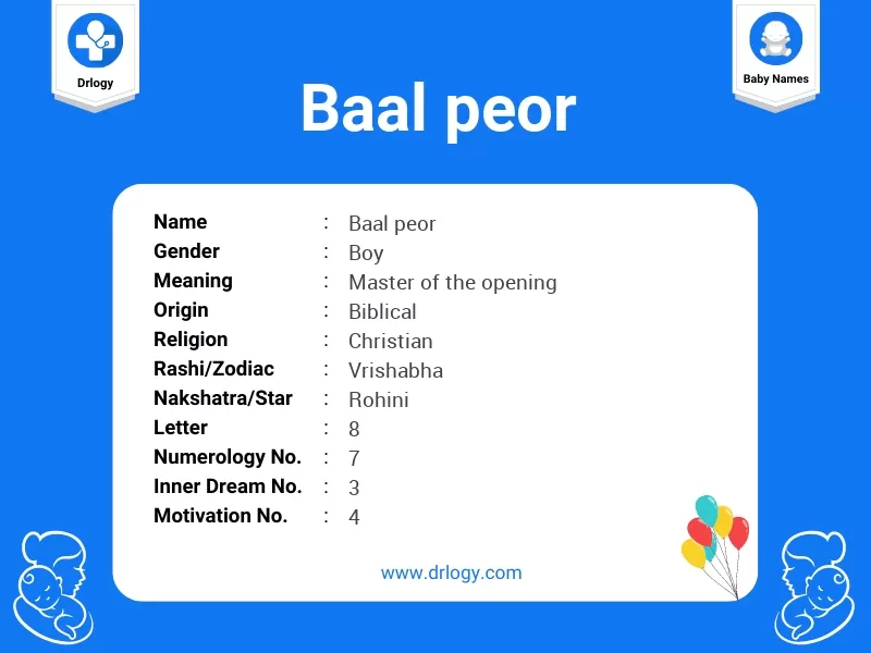 Baal Peor Name Meaning